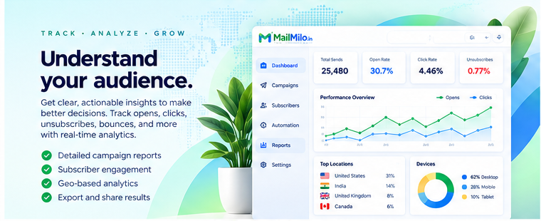 MailMilo automation and reporting tools