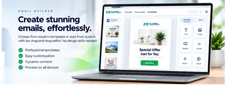 MailMilo email campaign builder